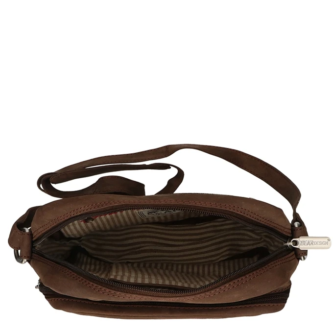 Bear Design Dark Nature Schoudertas Brown 5 Bear Design Dark Nature Schoudertas Brown - Afbeelding 3