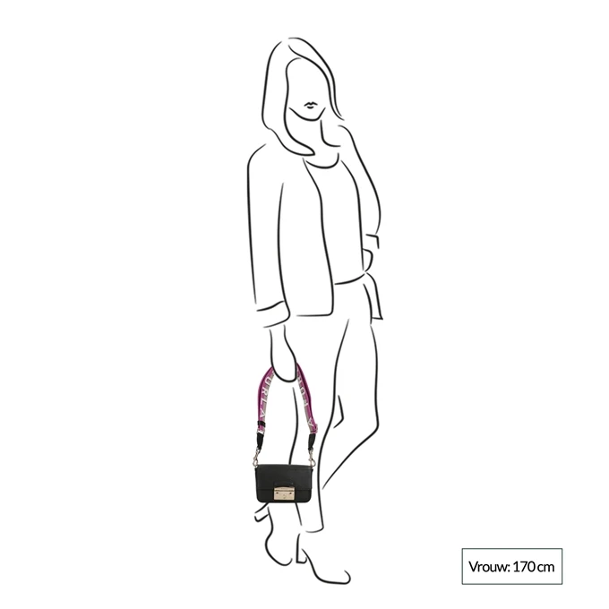 Furla Metropolis Crossbody Mini Webbing Nero/marmo Violet 4 Furla Metropolis Crossbody Mini Webbing Nero/marmo Violet - Afbeelding 2