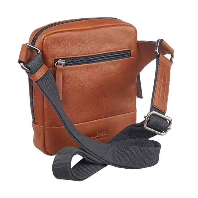 Leonhard Heyden Hamburg Messenger Bag XS Cognac 4 Leonhard Heyden Hamburg Messenger Bag XS Cognac - Afbeelding 2