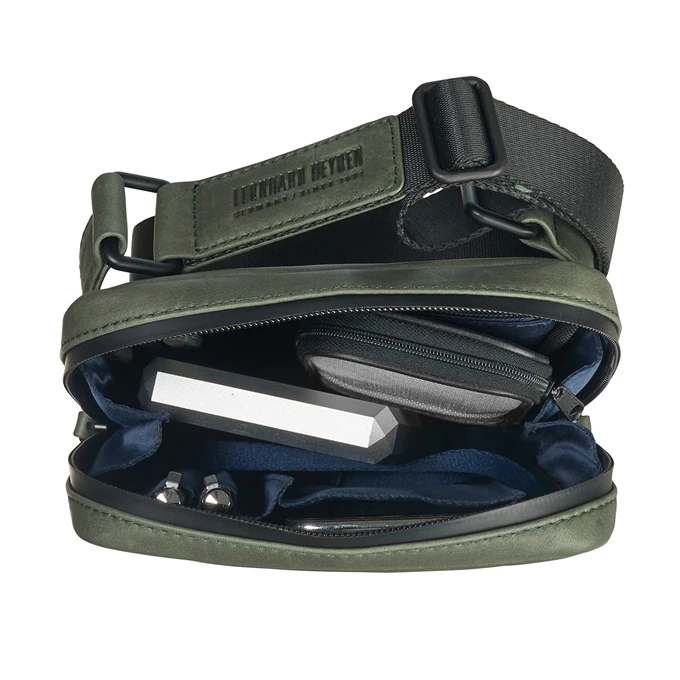 Leonhard Heyden Den Haag Messenger Bag XS Olive 5 Leonhard Heyden Den Haag Messenger Bag XS Olive - Afbeelding 3