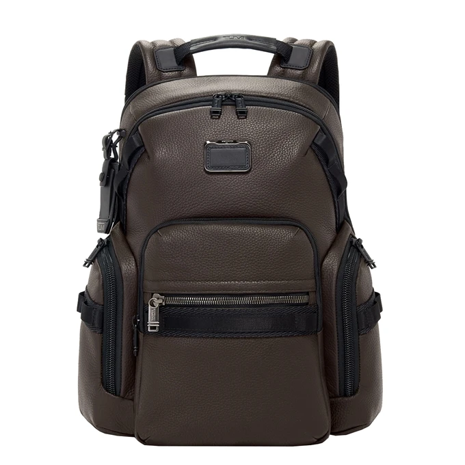 Tumi Alpha Bravo Nathan Navigation Backpack Leather Dark Brown 3 Tumi Alpha Bravo Nathan Navigation Backpack Leather Dark Brown