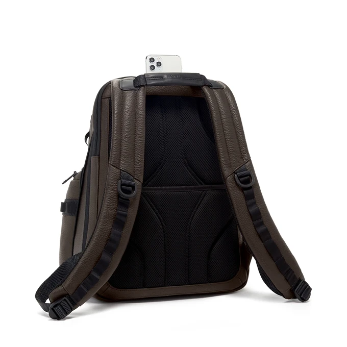Tumi Alpha Bravo Nathan Navigation Backpack Leather Dark Brown 6 Tumi Alpha Bravo Nathan Navigation Backpack Leather Dark Brown - Afbeelding 4