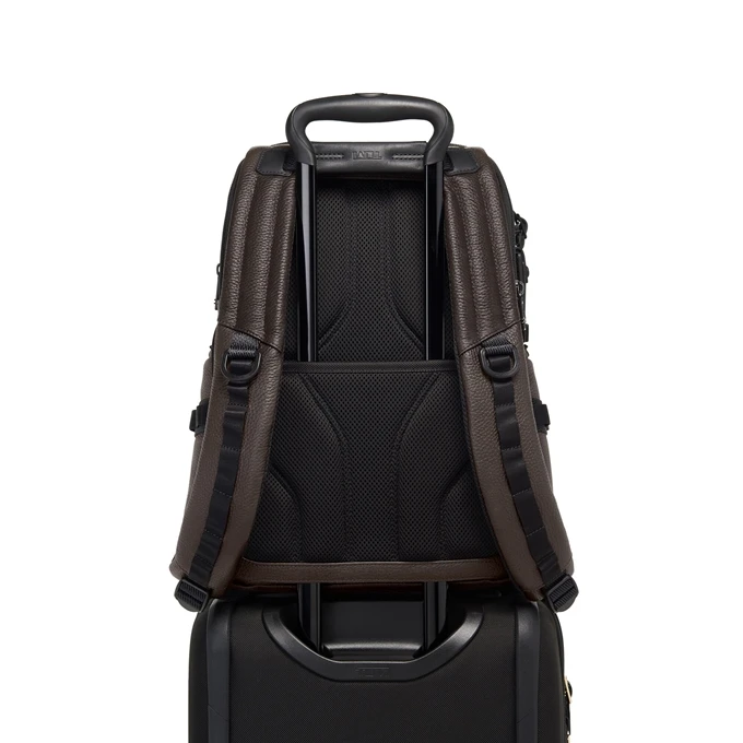 Tumi Alpha Bravo Nathan Navigation Backpack Leather Dark Brown 9 Tumi Alpha Bravo Nathan Navigation Backpack Leather Dark Brown - Afbeelding 7