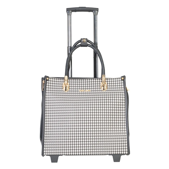 Olivia Lauren Emily Business Trolley Zwart/wit 3 Olivia Lauren Emily Business Trolley Zwart/wit