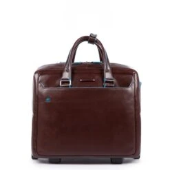 Piquadro Black Square Briefcase With Wheels Brown -Ospre Winkel image 1986