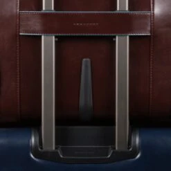 Piquadro Black Square Briefcase With Wheels Brown -Ospre Winkel image 1990