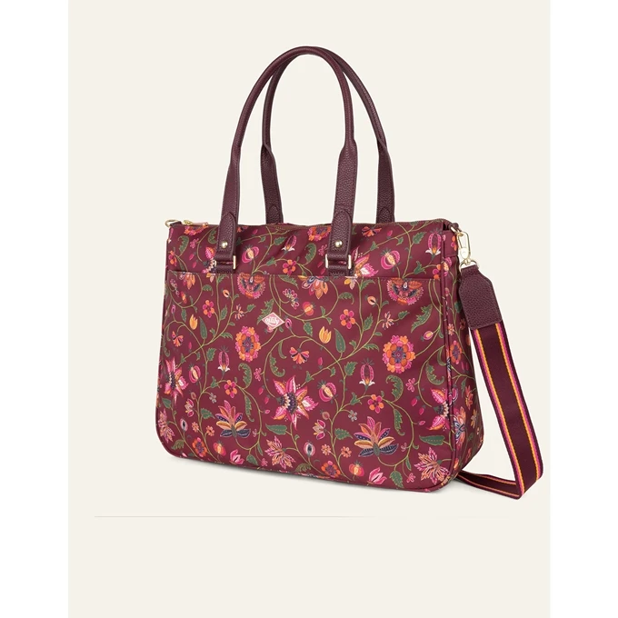 Oilily Charly Carry All Joy Flowers Chocolate 5 Oilily Charly Carry All Joy Flowers Chocolate - Afbeelding 3