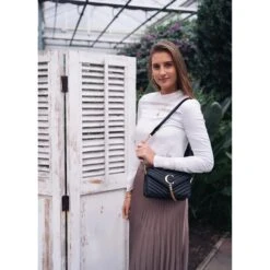 Charm London Belleville Schoudertas Zwart-zilver -Ospre Winkel image 2209